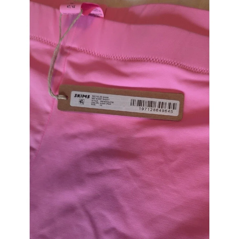 SKIMS Pink Swim Shorts; 4X